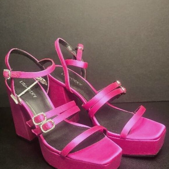 NWOT Lisa Vicky Babe-V Raspberry Satin - Picture 1 of 1